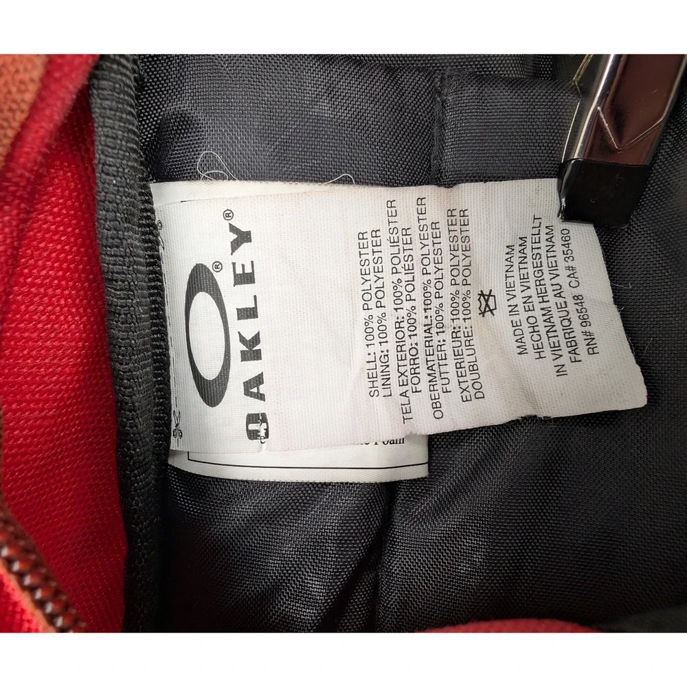 Oakley Works Backpack Vintage Ripstop Utility Pockets Y2K Software Red Thrash